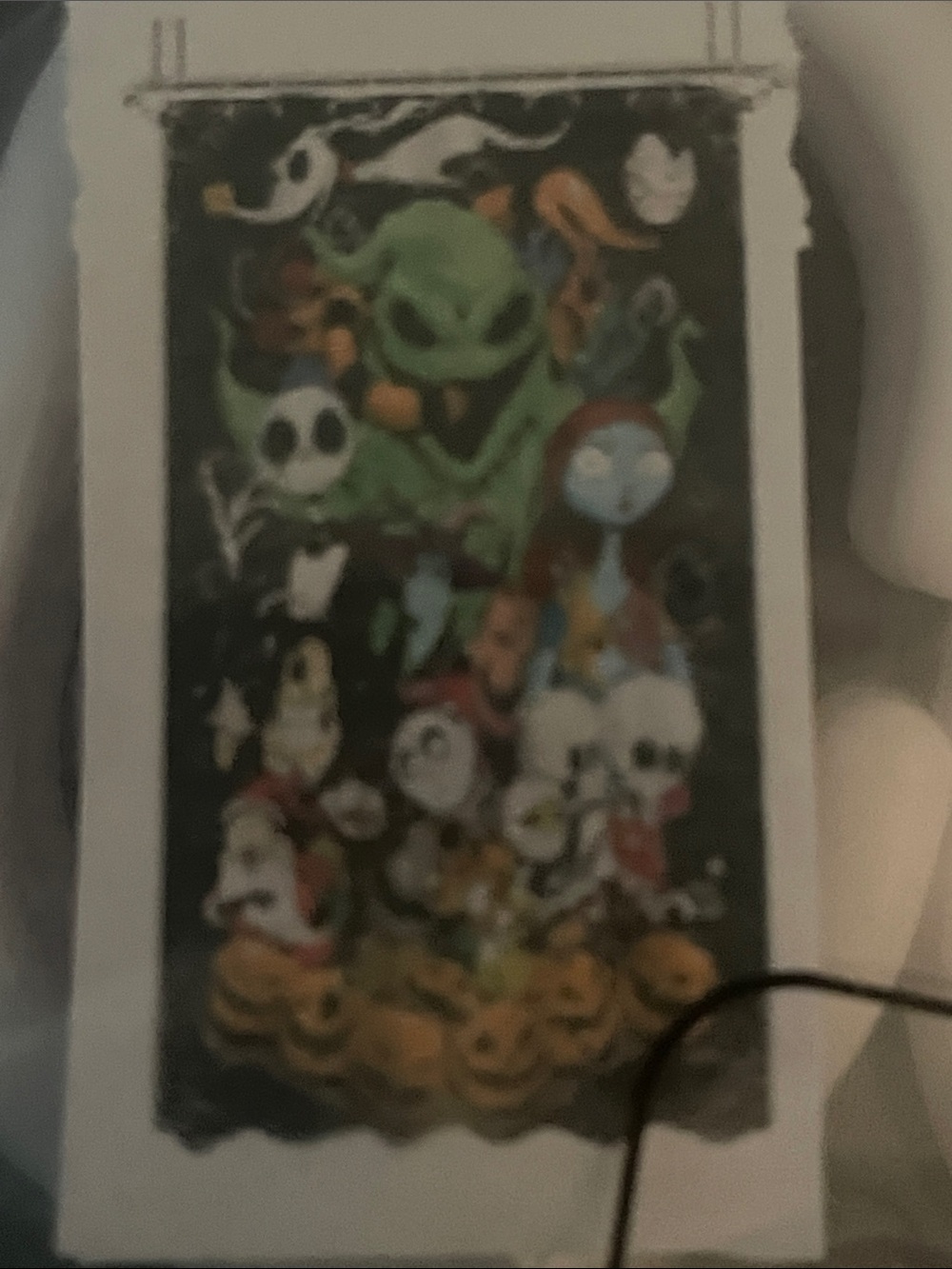 Nightmare Before Christmas Fabric Shower Curtain NWT